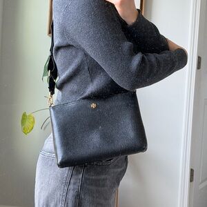 Tory Burch Black Pebbled Leather Bag